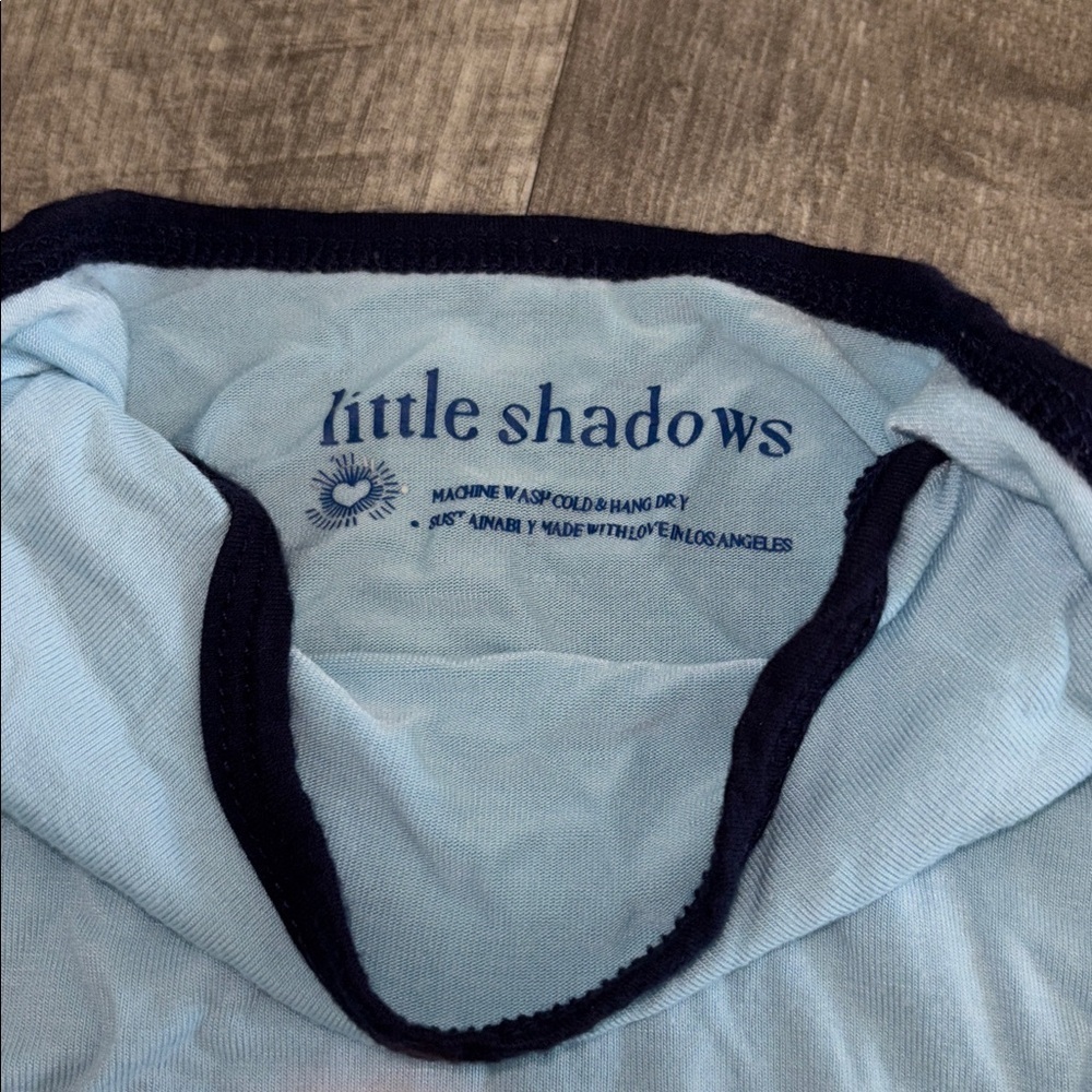 Little Shadows Light Blue Navy Baby Newborn Gown - Picture 2 of 4